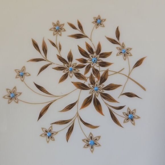 Lenox Starlight Small Floral Plates Set of 4 Appetizer Tidbits Dessert Gold Rim - Picture 3 of 11